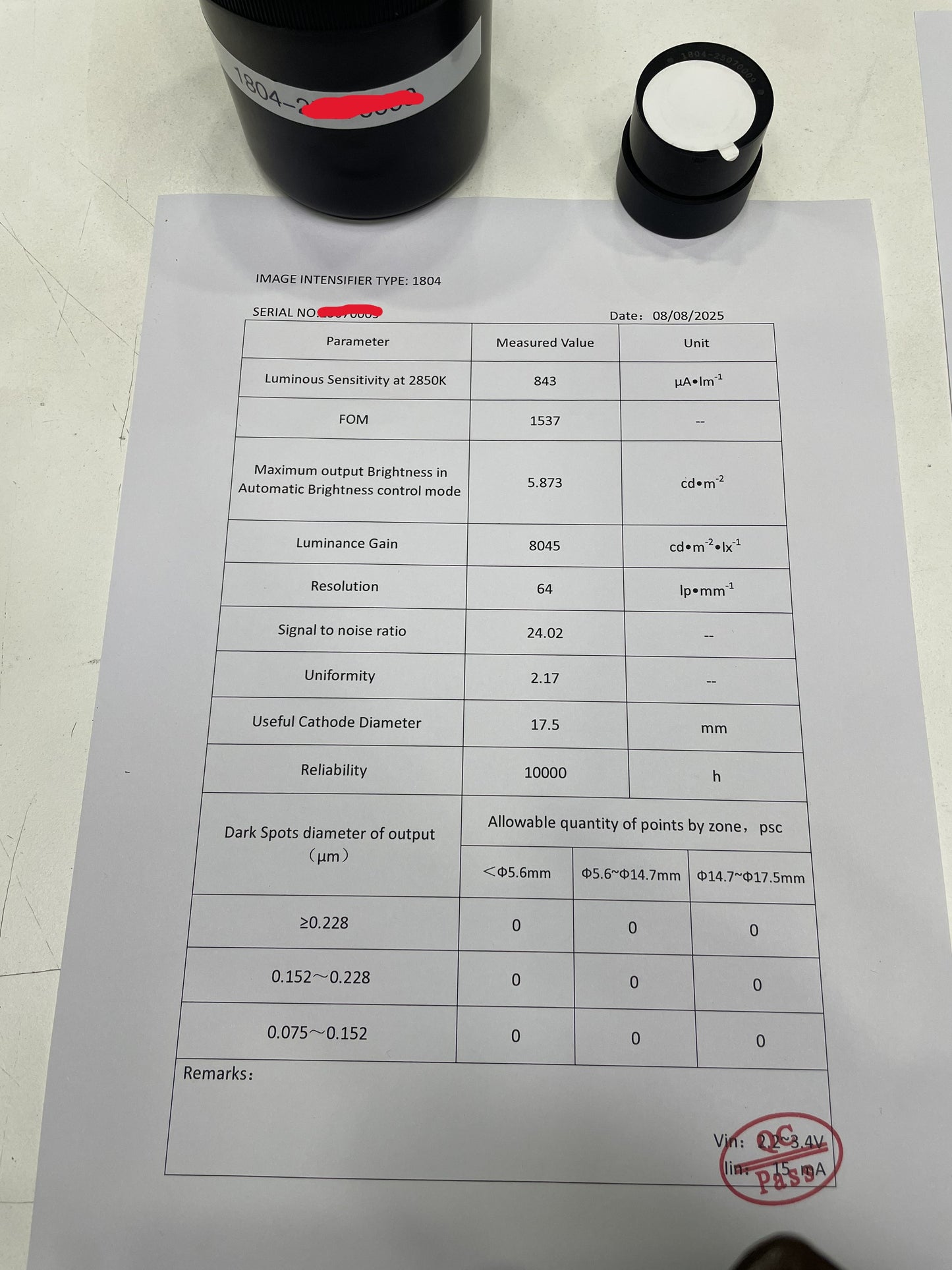 FOM 1537 Green Phosphor Gen 2+ Monocular
