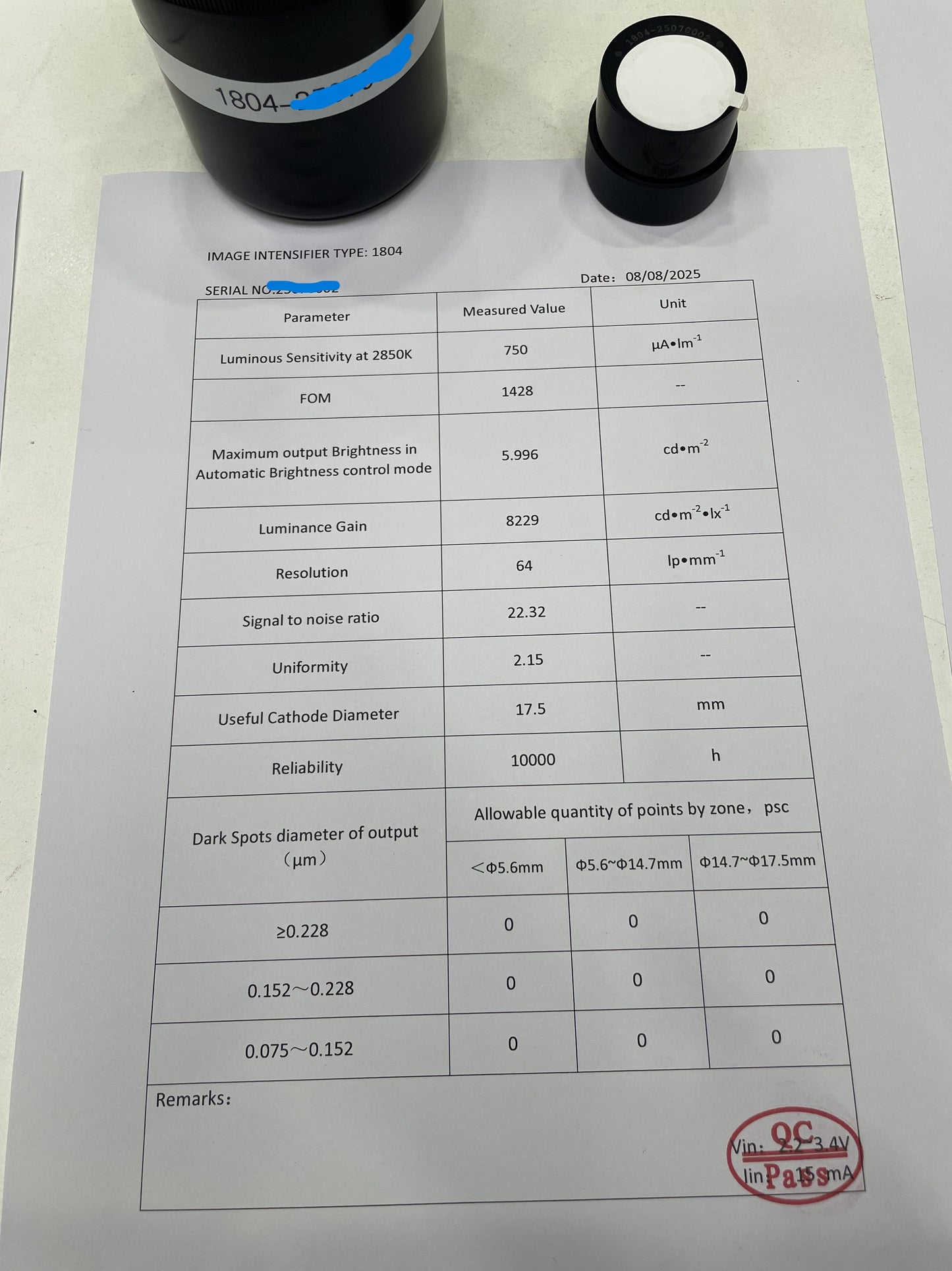 FOM 1428 Green Phosphor Gen 2+ Monocular